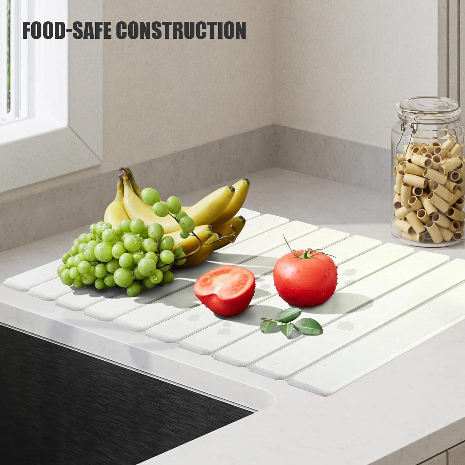 Alfombrilla de Secado de Piedra Diatomácea CERETIA 61x41cm Blanca