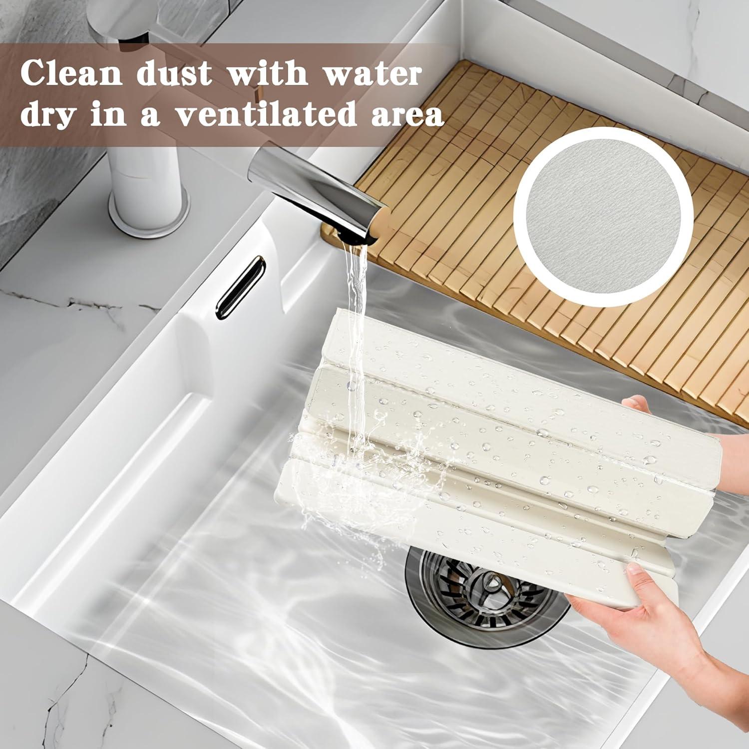 Alfombrilla de Secado de Platos SUDEKII 61x41 cm Plegable