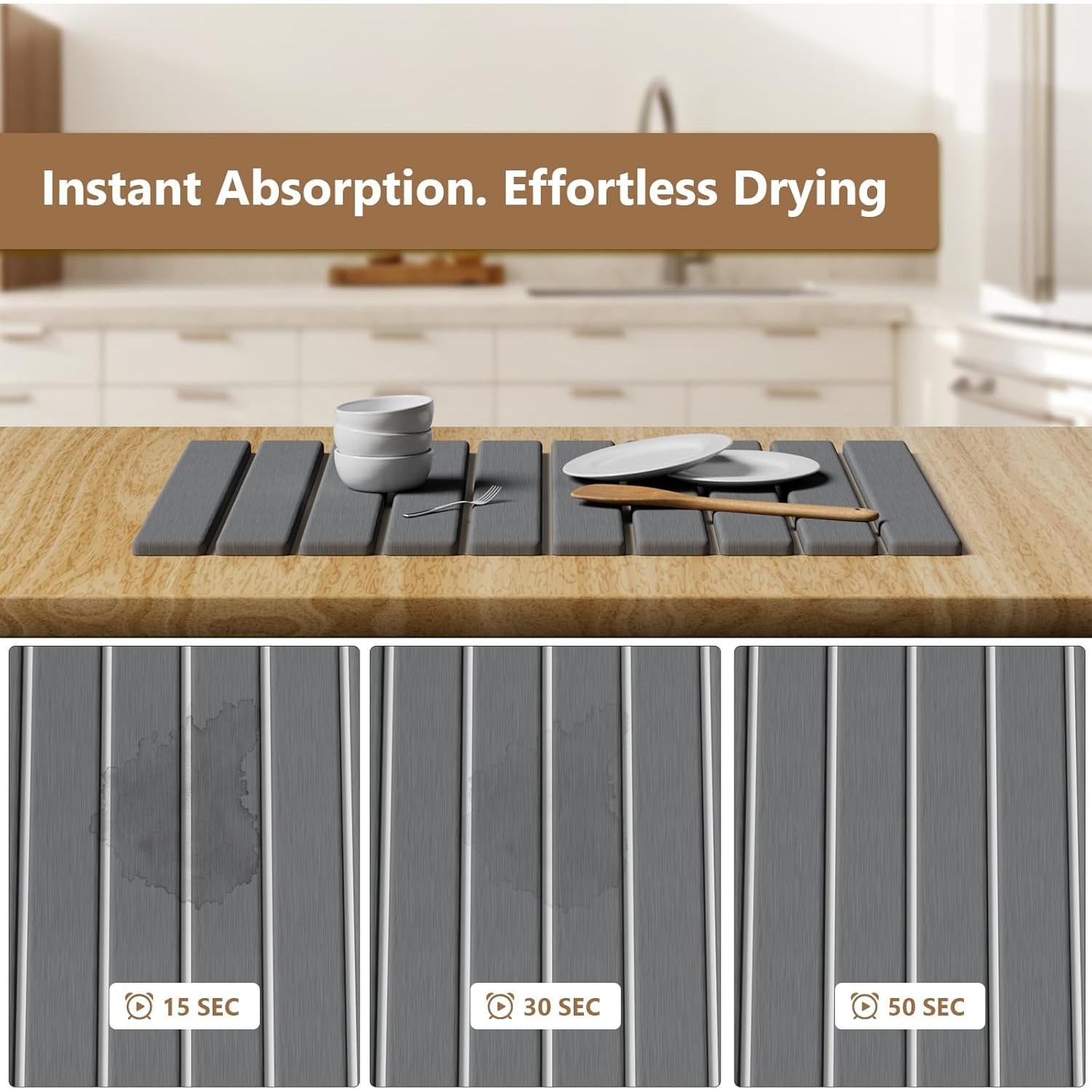 Alfombrilla de Secado Grande CGNiONE 60x39 cm Tierra Diatomácea