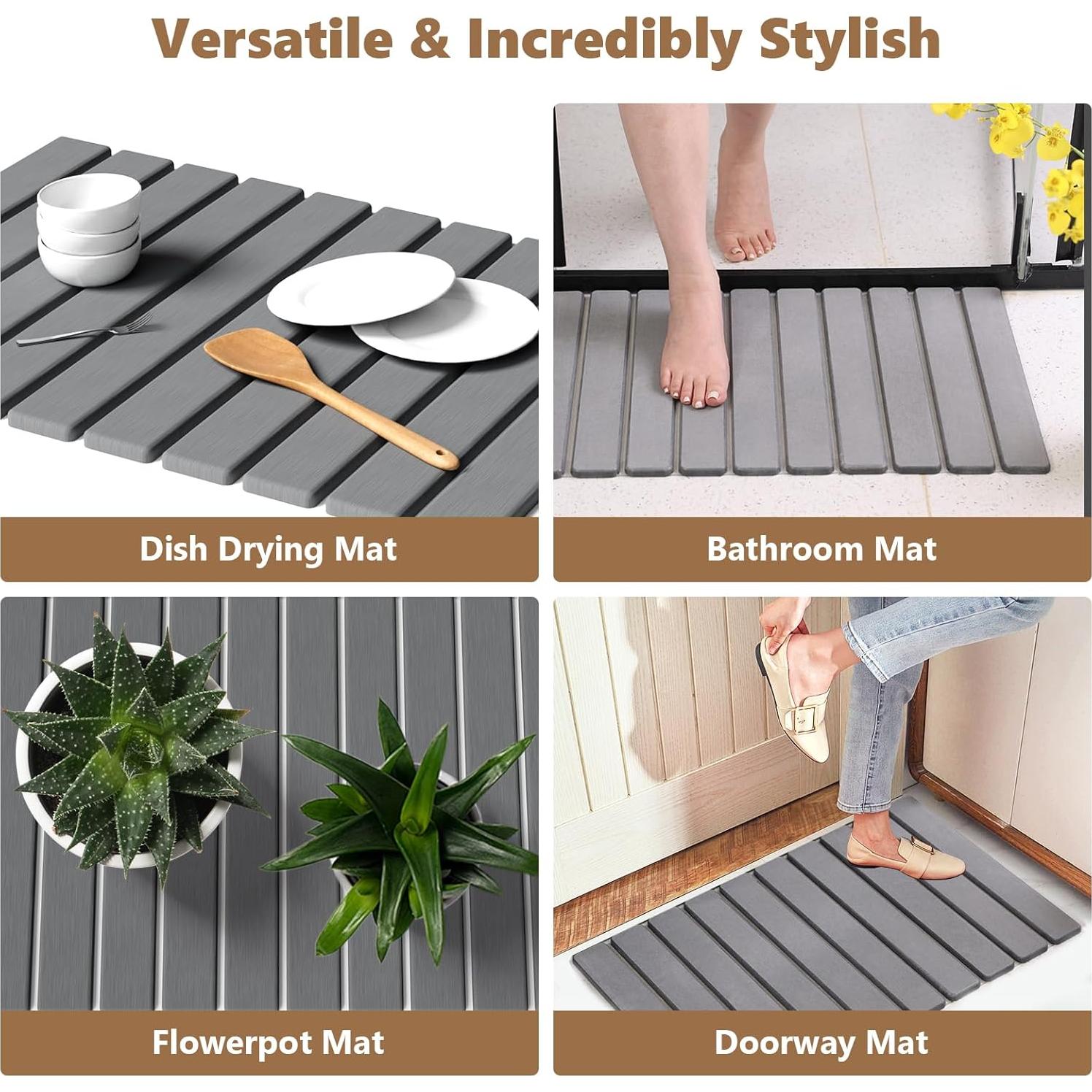 Alfombrilla de Secado Grande CGNiONE 60x39 cm Tierra Diatomácea