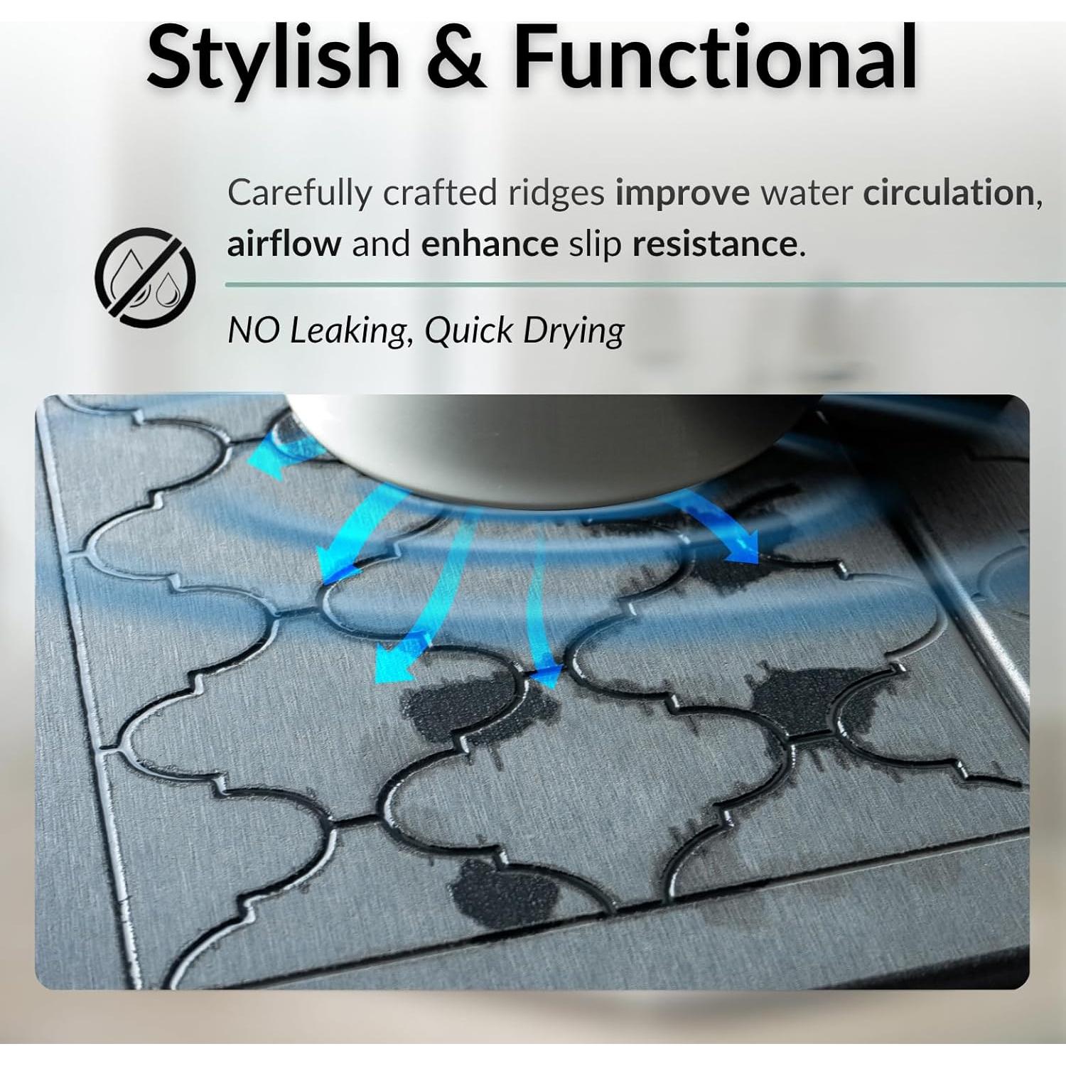 Alfombrilla de Secado de Piedra BARTEQ 60x39 cm Antideslizante