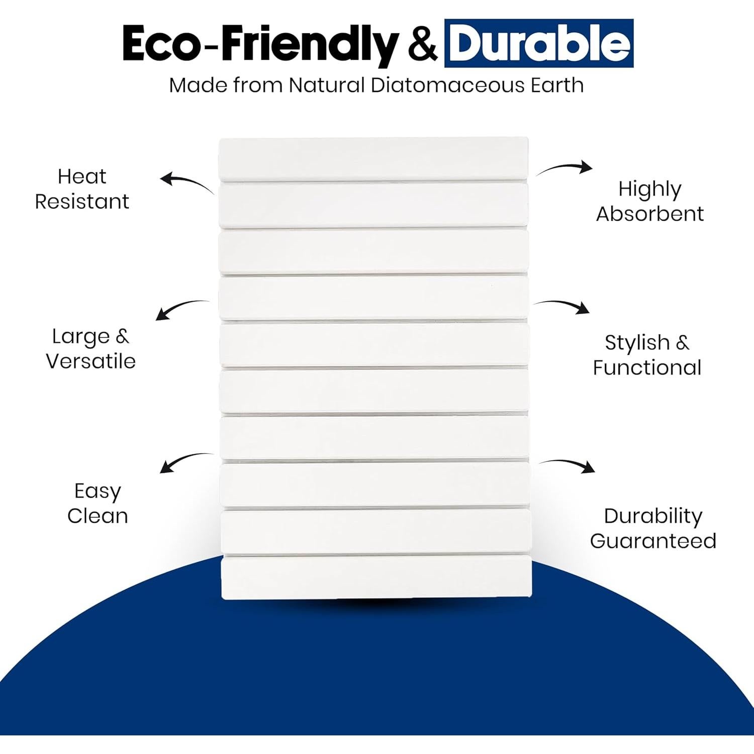 Alfombrilla de Secado de Platos de Piedra Diatomácea 60x40cm