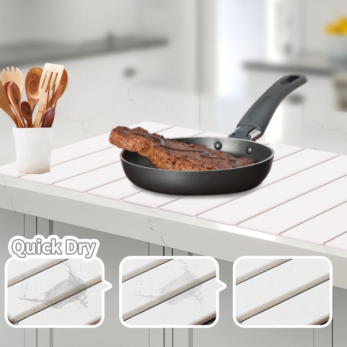 Alfombrilla de Secado de Platos Plegable Moonchim 60x39 cm