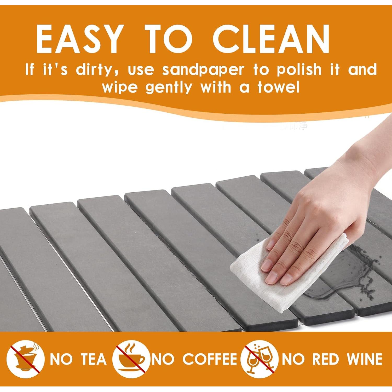 Alfombrilla de Secado Rápido Diatomea 60x39 cm ZMNKLRY