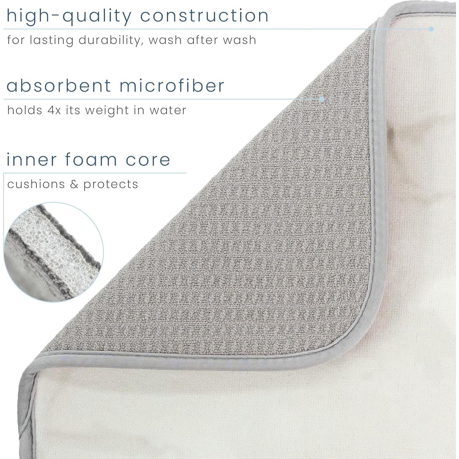 Alfombrilla para Secar Platos XL S&T INC. Microfibra 45.7x61cm