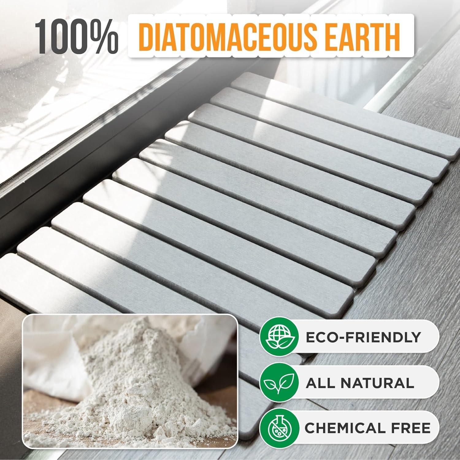 Alfombra de Baño Plegable MophonicHome 60x38 cm Gris Claro