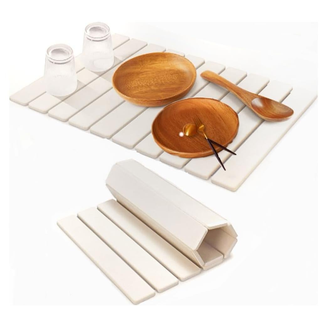 Alfombrilla de Secado de Piedra Diatomácea 61x41 cm Blanca