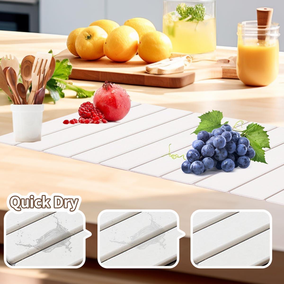 Alfombrilla de Secado de Platos Relyeou 60x38.7 cm Diatomácea