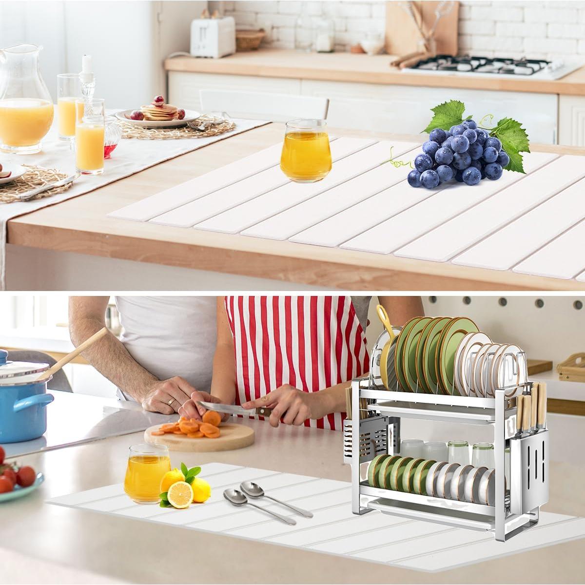 Alfombrilla de Secado de Platos Relyeou 60x38.7 cm Diatomácea