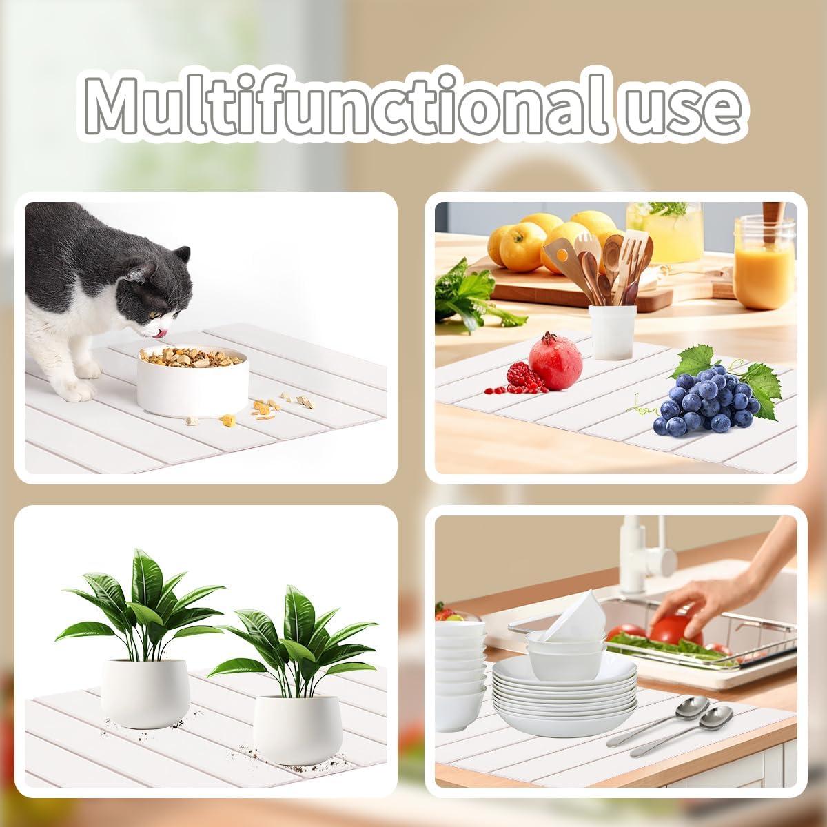 Alfombrilla de Secado de Platos Relyeou 60x38.7 cm Diatomácea