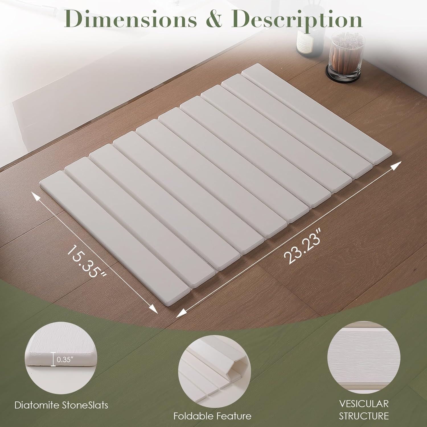 Alfombra de Baño Diatomácea Antideslizante Rollyable 59x39cm