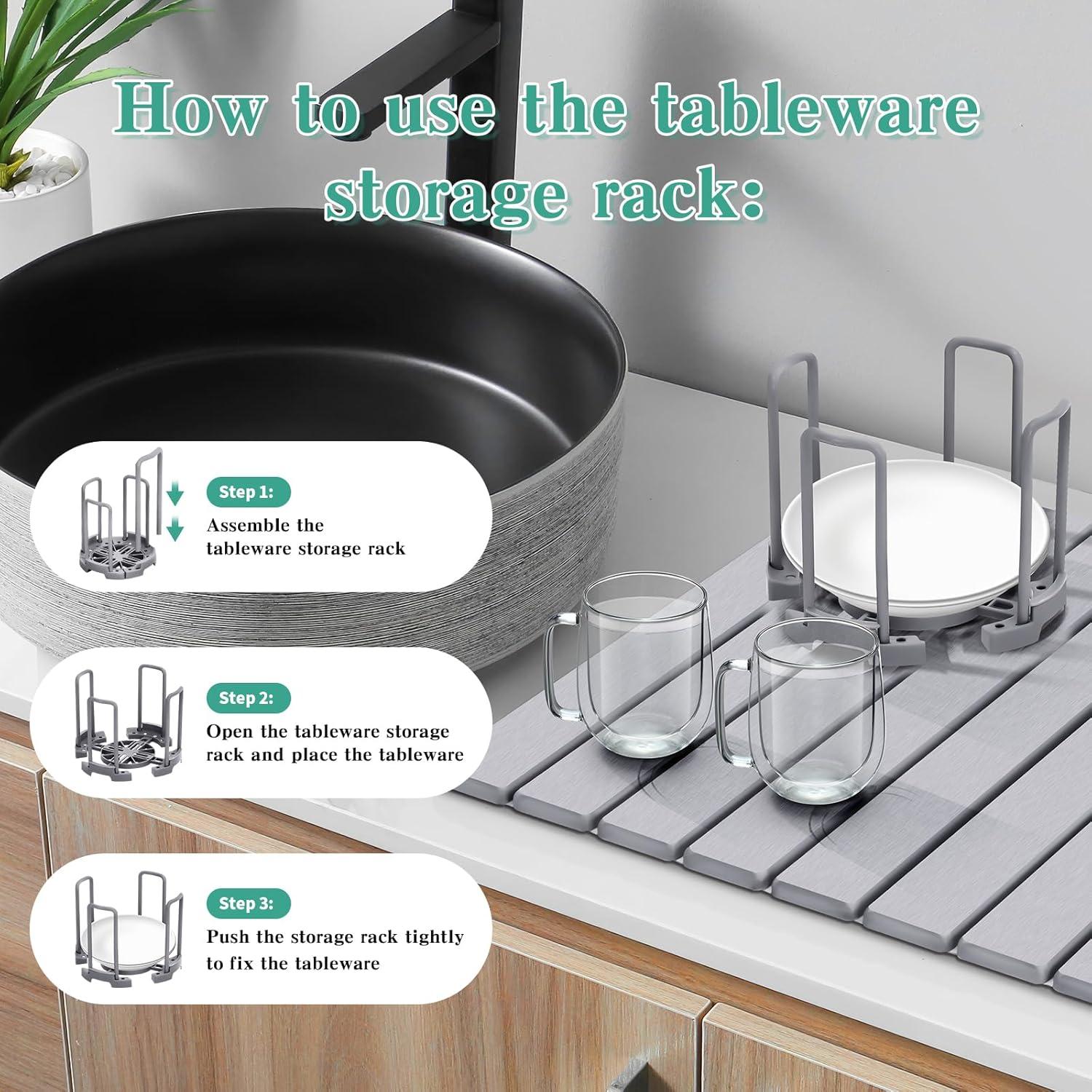 Alfombrilla de Secado de Platos Mittimiya 61x41 cm Ecológica