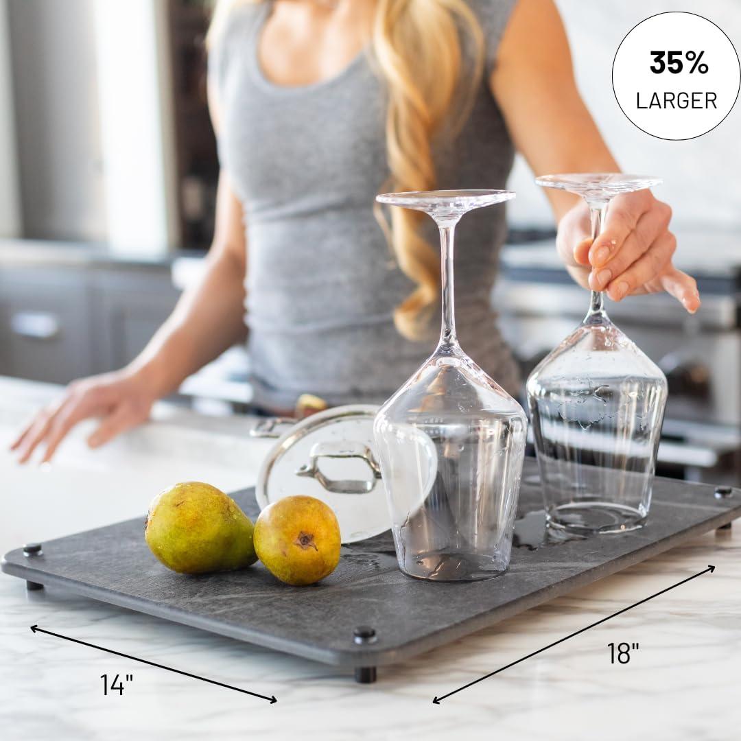 Alfombrilla de Secado de Piedra Natural Siren Stone 48x38cm