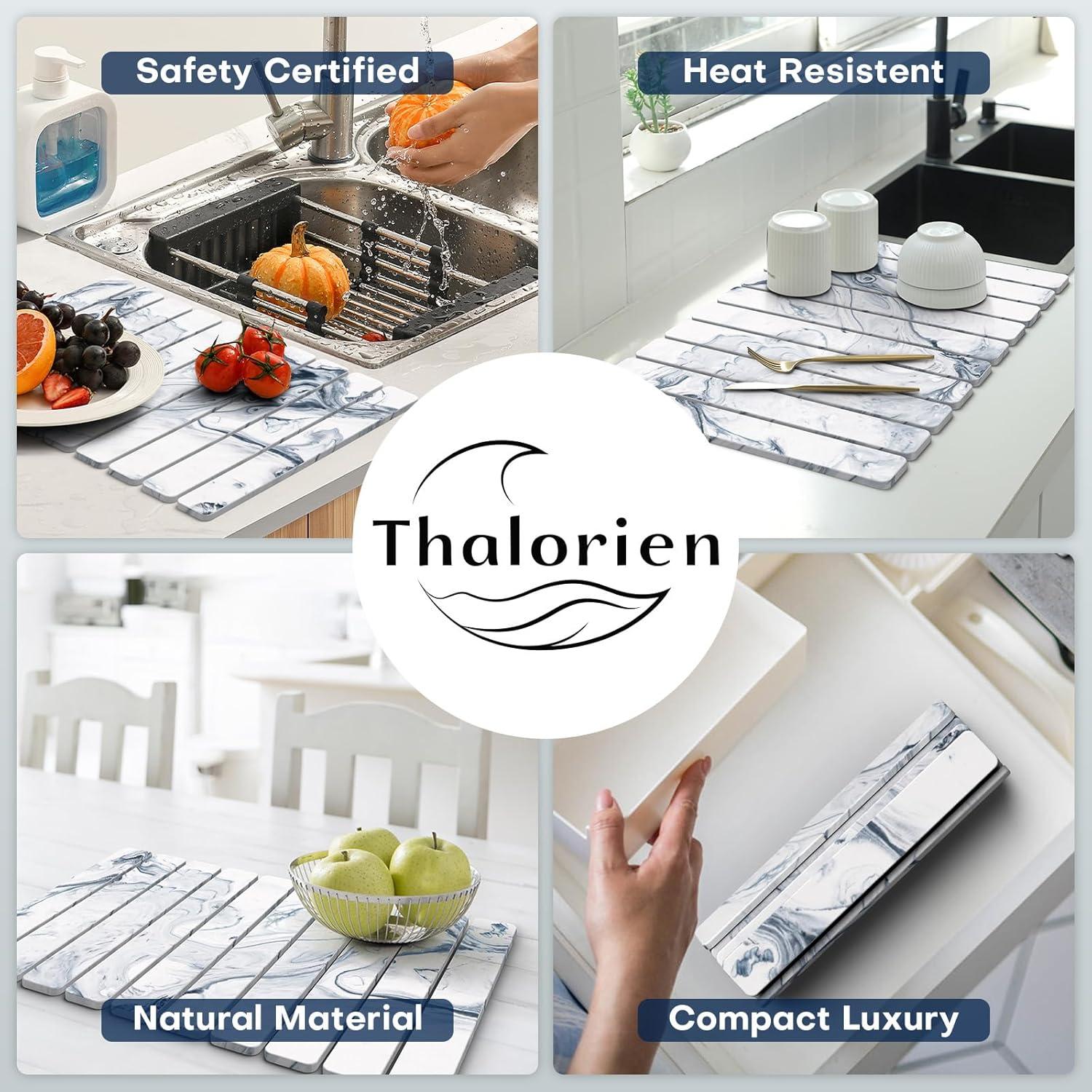 Alfombrilla de Secado de Platos Thalorien 60x40cm Diatomácea
