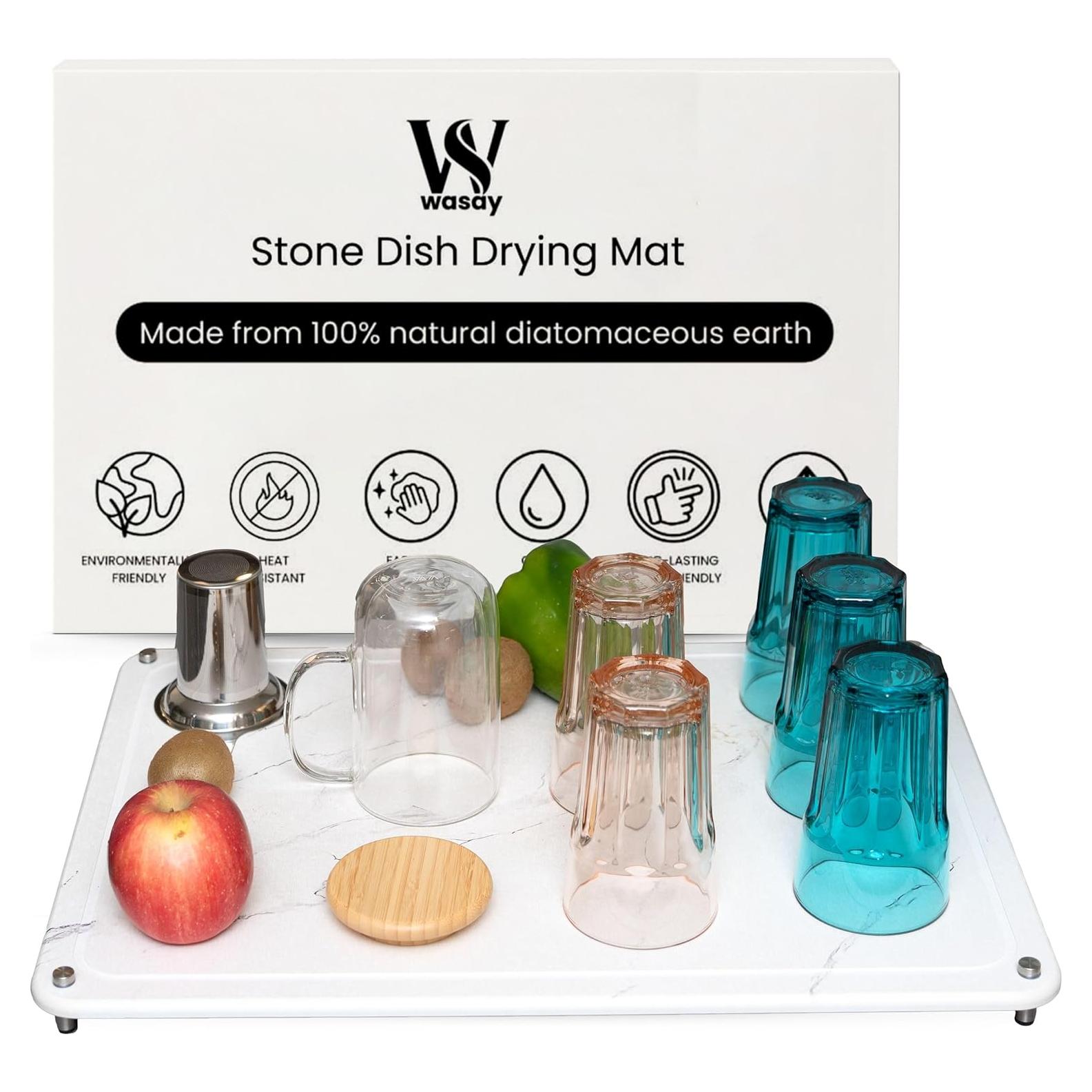 Alfombrilla de Secado de Piedra WASAY 55.88x40.64cm Antideslizante