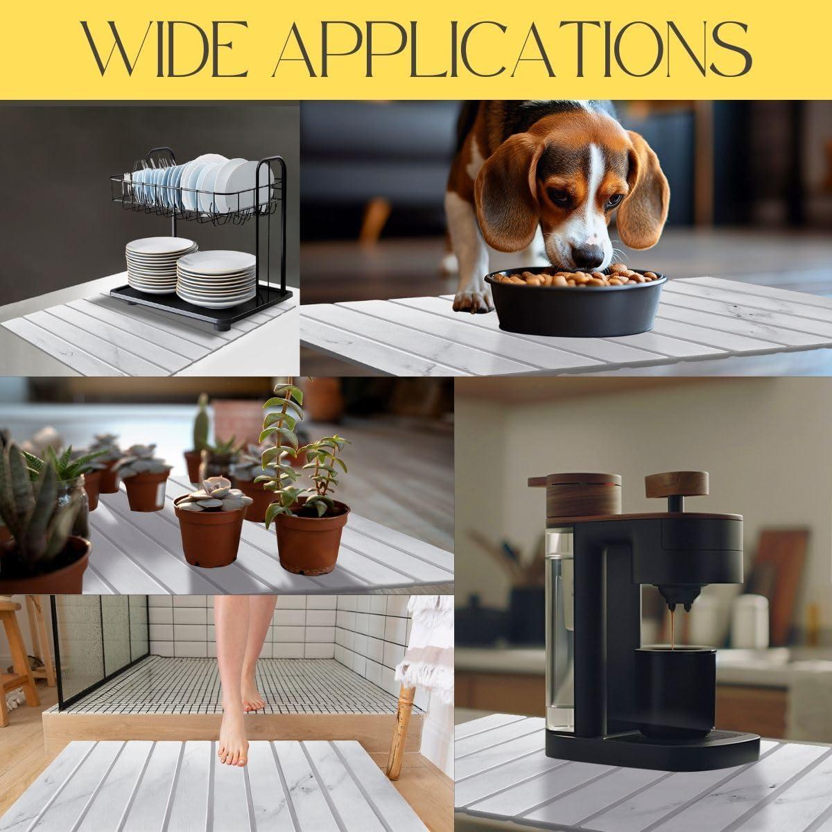 Alfombrilla de Secado de Piedra de Mármol BELMAKS 59x39cm Plegable