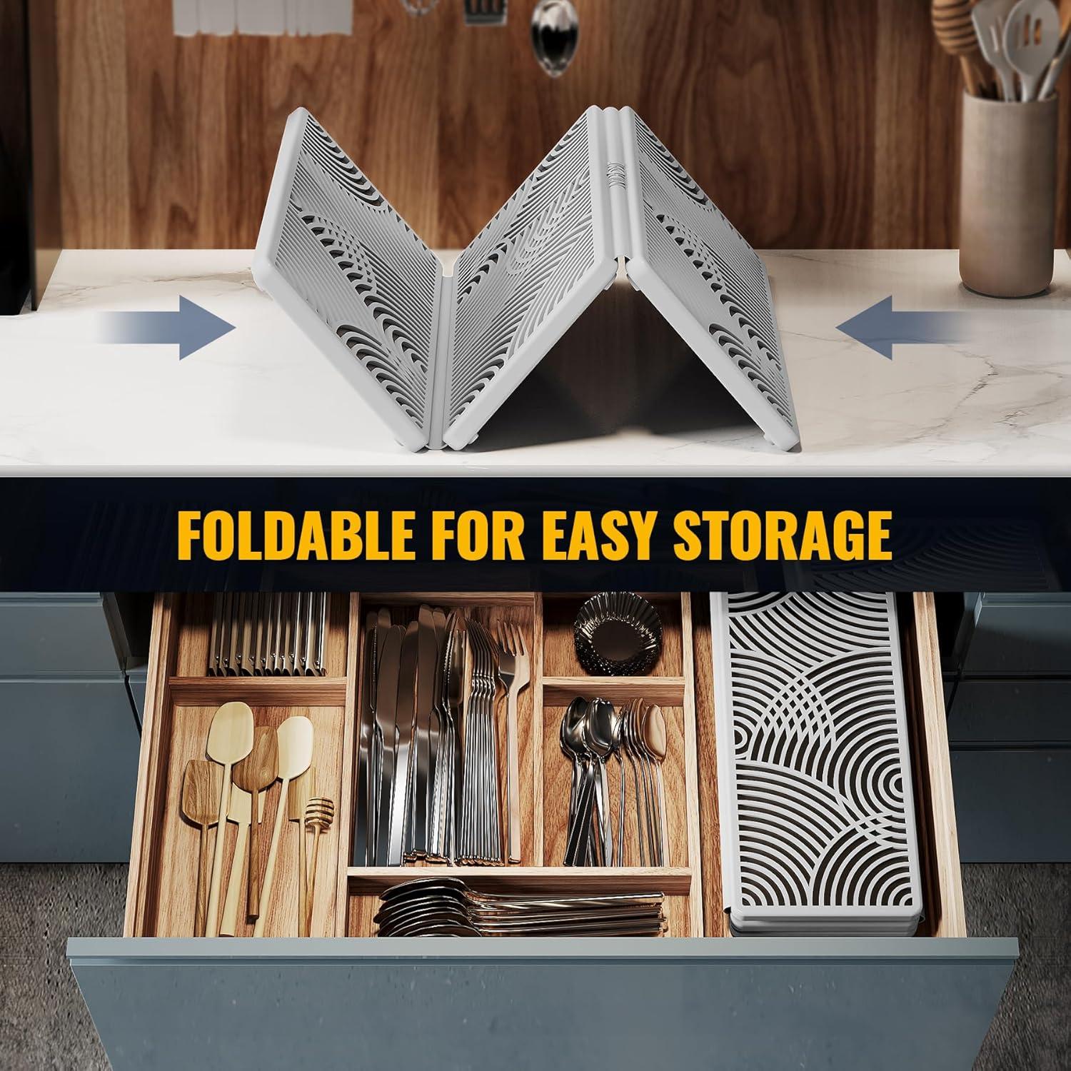 Alfombrilla de Secado de Platos Silicona NiHome 36x25.5cm Ecológica