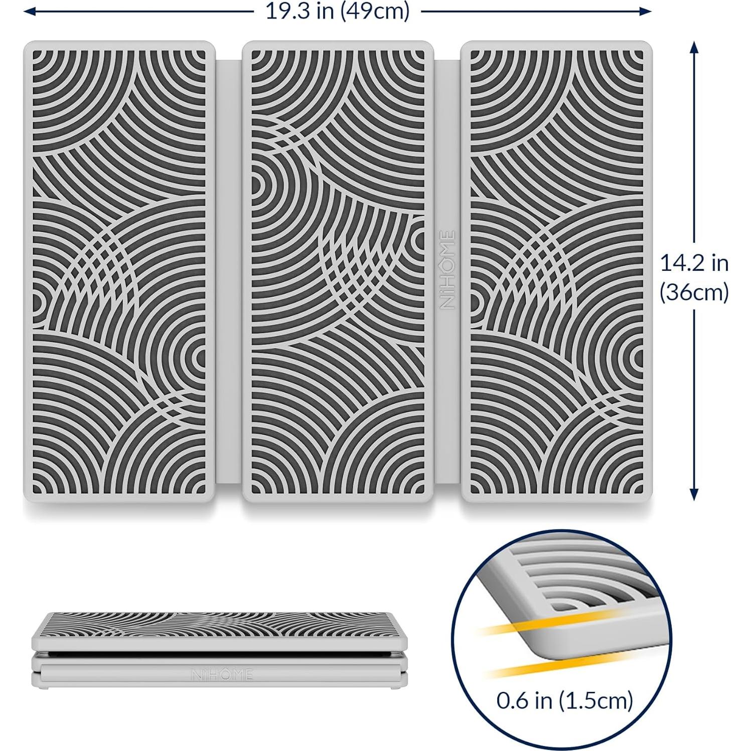 Alfombrilla de Secado de Platos Silicona NiHome 36x25.5cm Ecológica