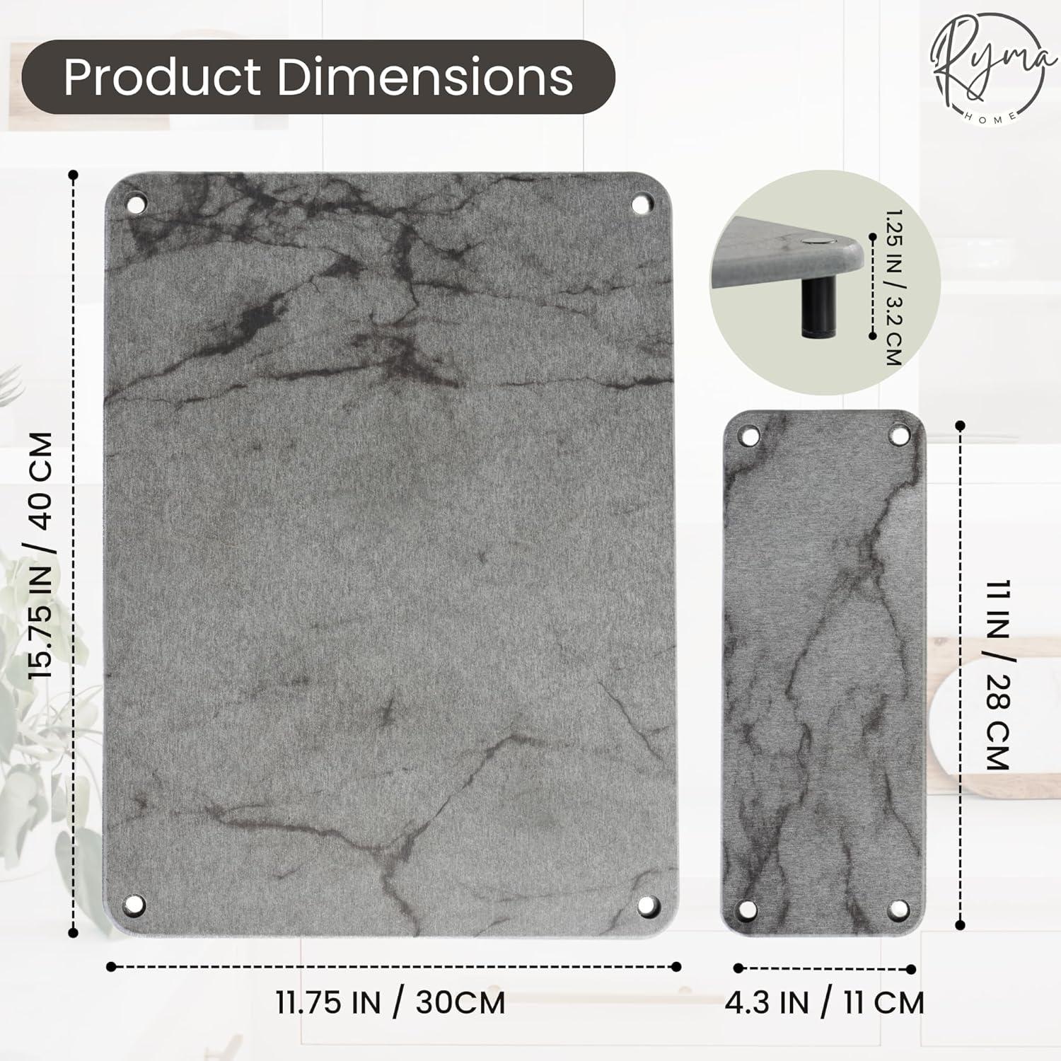 Alfombrilla de Secado de Piedra RYMA Home 40 x 30 cm con Bandeja
