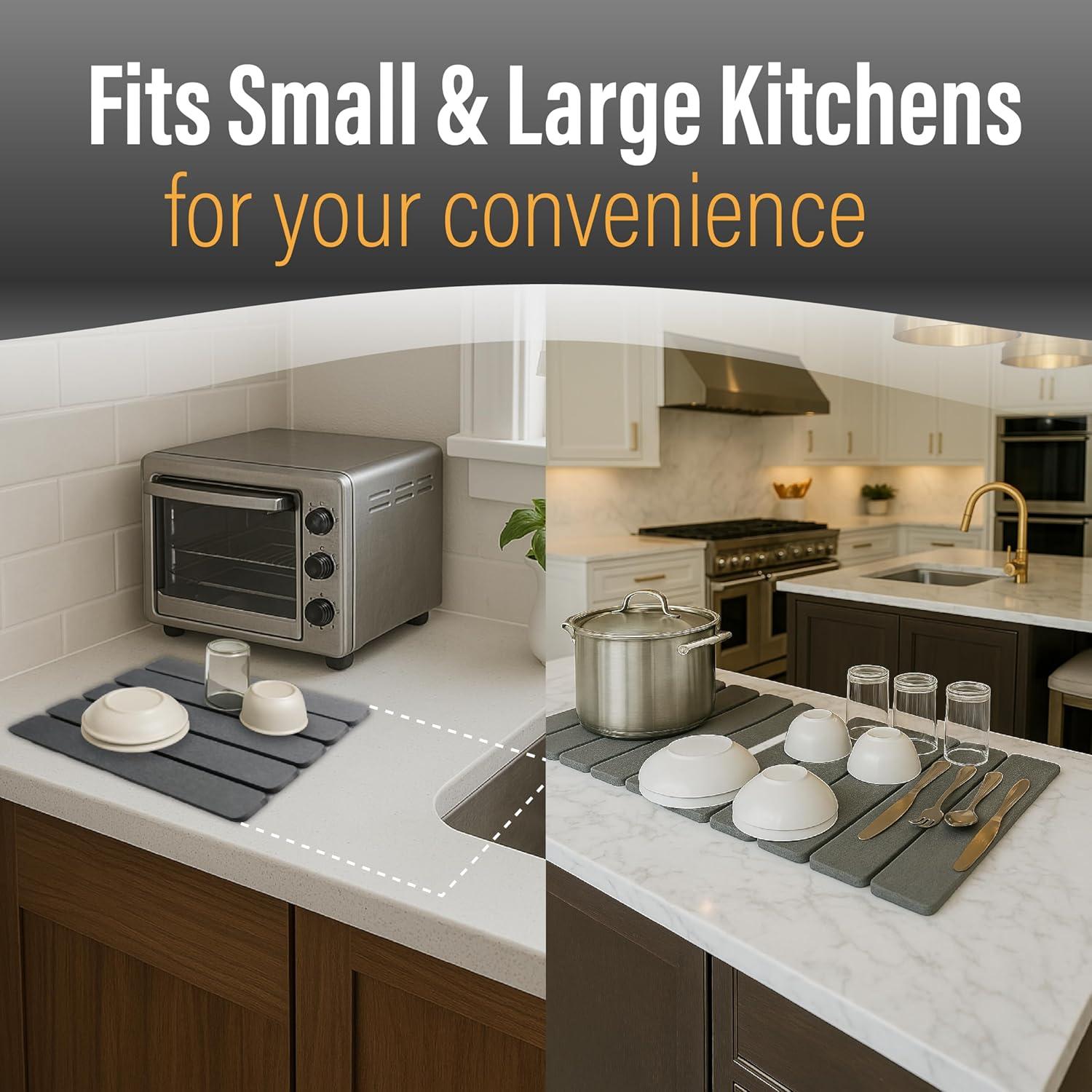 Alfombrilla de Secado Plegable VeriGoods 30x40cm Diatomita