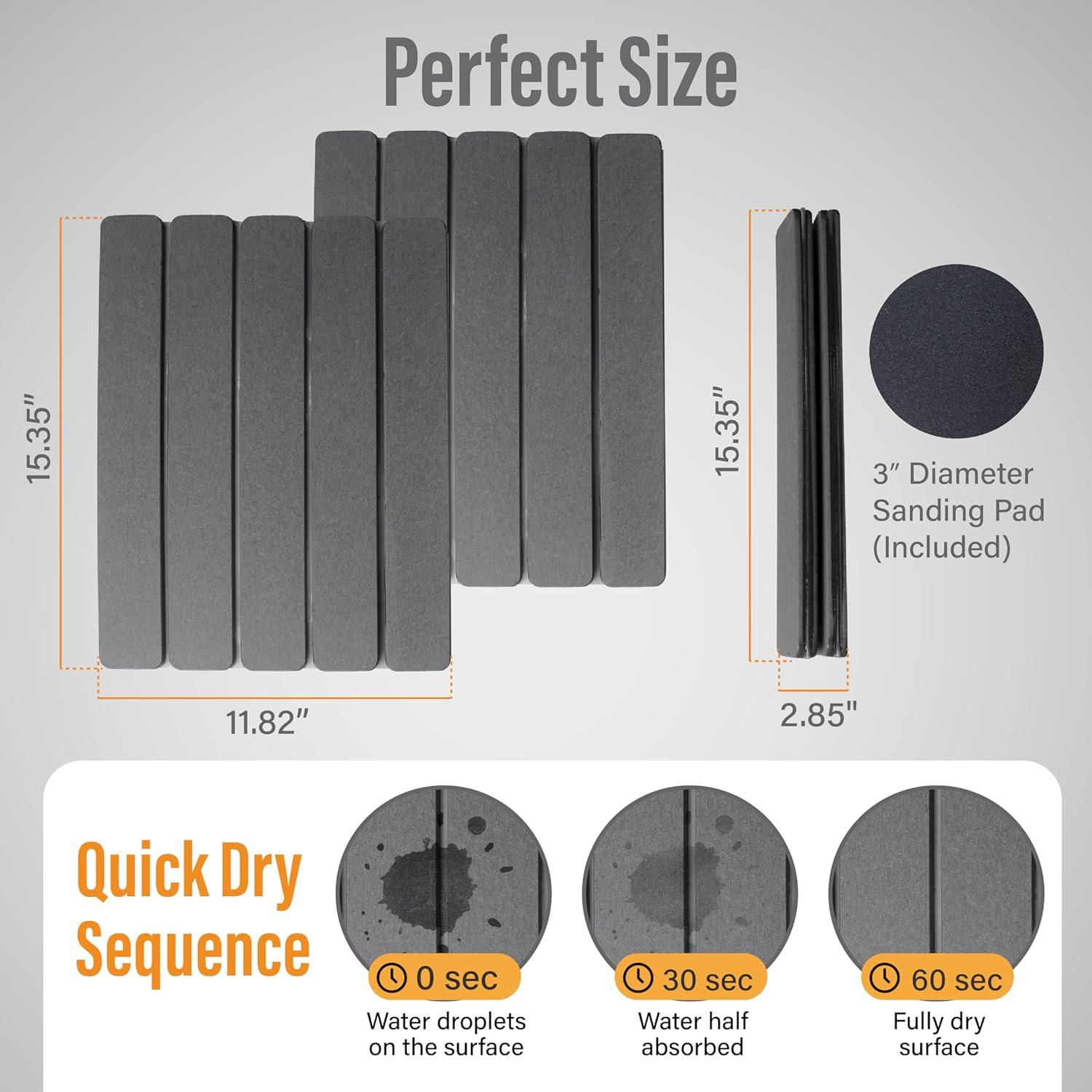 Alfombrilla de Secado Plegable VeriGoods 30x40cm Diatomita