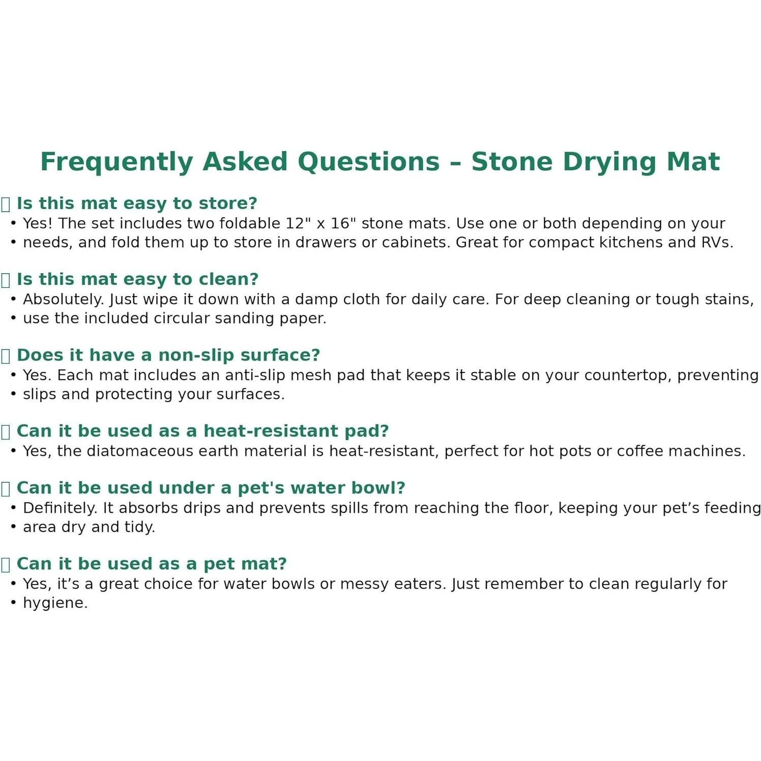 Alfombrilla de Secado Plegable VeriGoods 30x40cm Diatomita