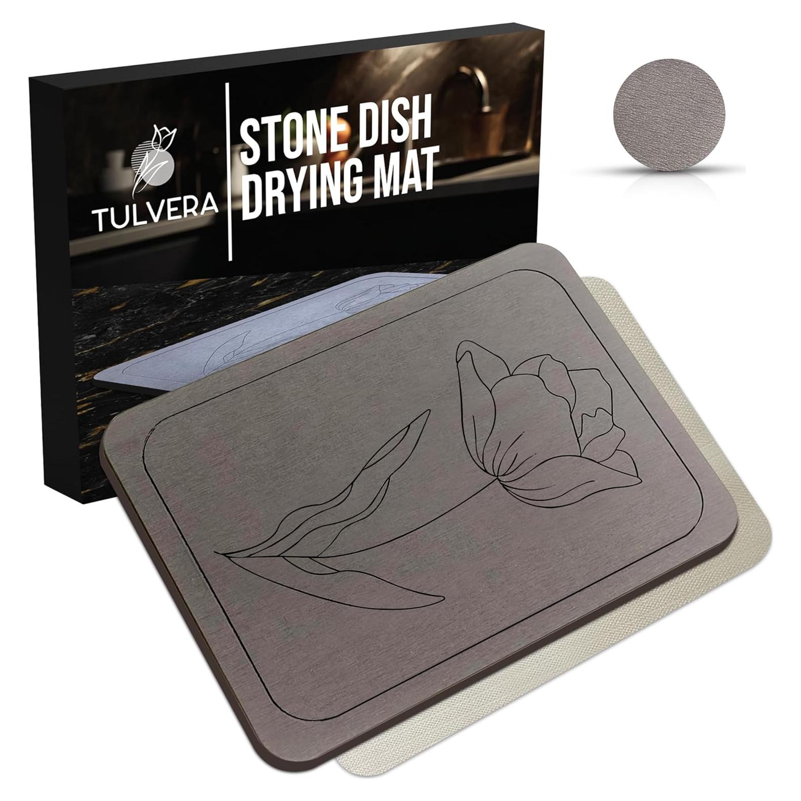 Alfombrilla de Secado de Piedra Diatomácea Tulvera 40x30cm