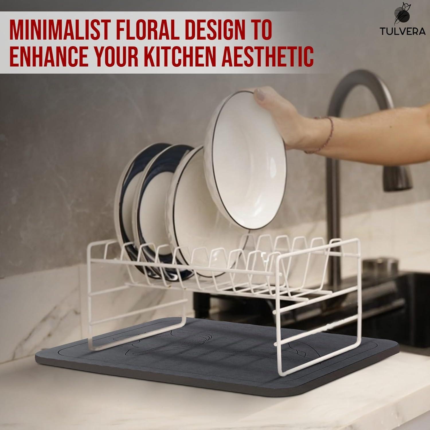 Alfombrilla de Secado de Piedra Diatomácea Tulvera 40x30cm