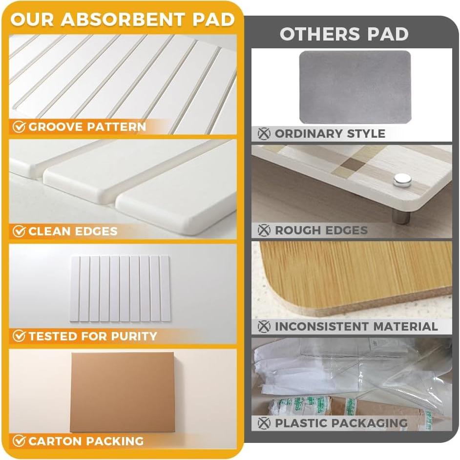 Alfombrilla de Secado de Piedra Diatomácea SENVIA 61x41 cm