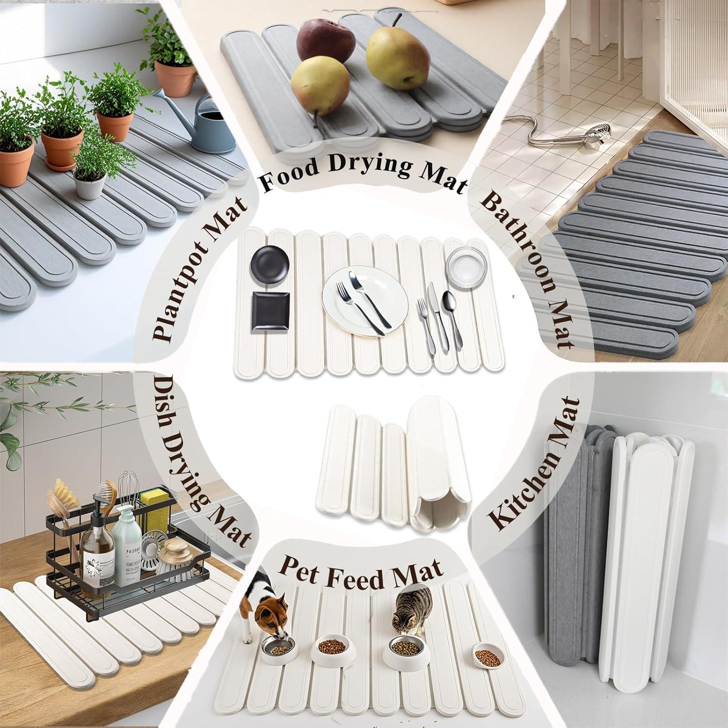 Alfombrilla de Secado de Piedra Diatomácea GAMYPET 60x40 cm Antideslizante