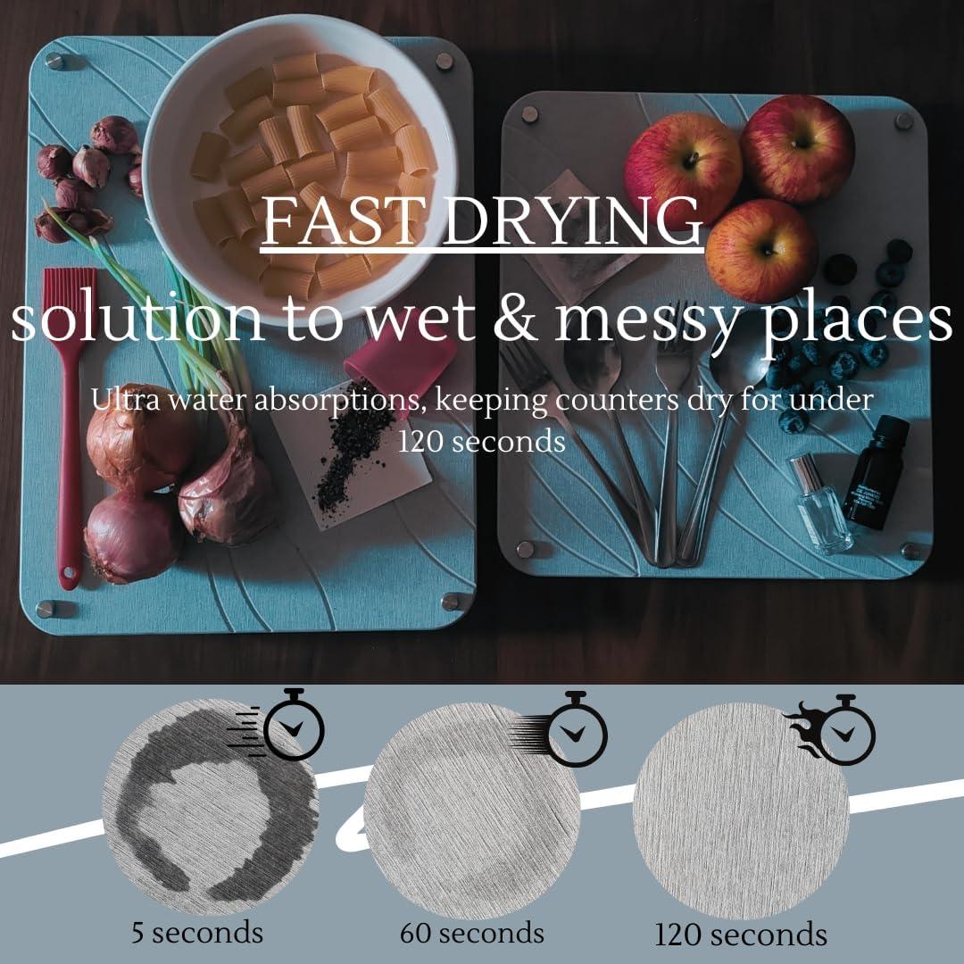 Alfombrilla de Secado de Piedra Diatomácea Crafty Witty 2 PCs