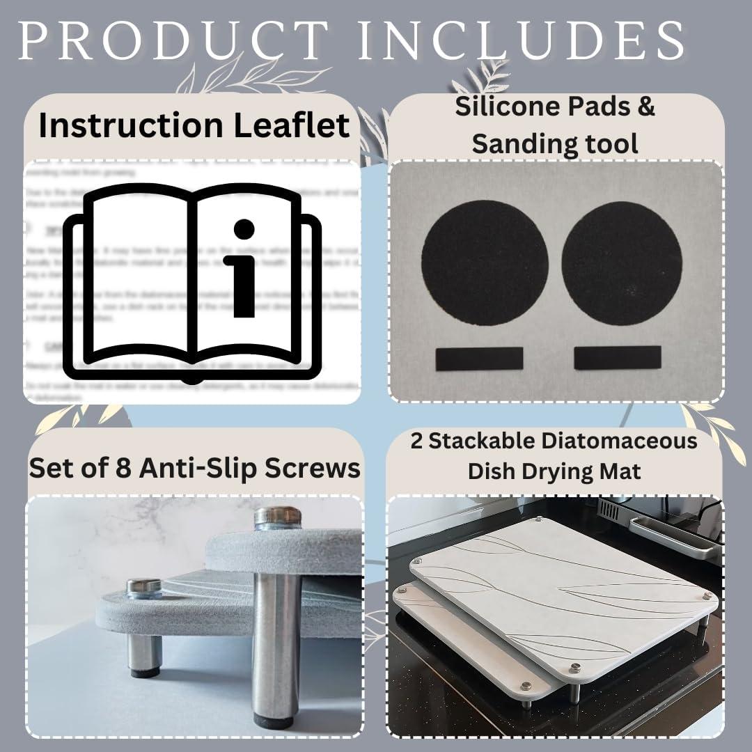 Alfombrilla de Secado de Piedra Diatomácea Crafty Witty 2 PCs