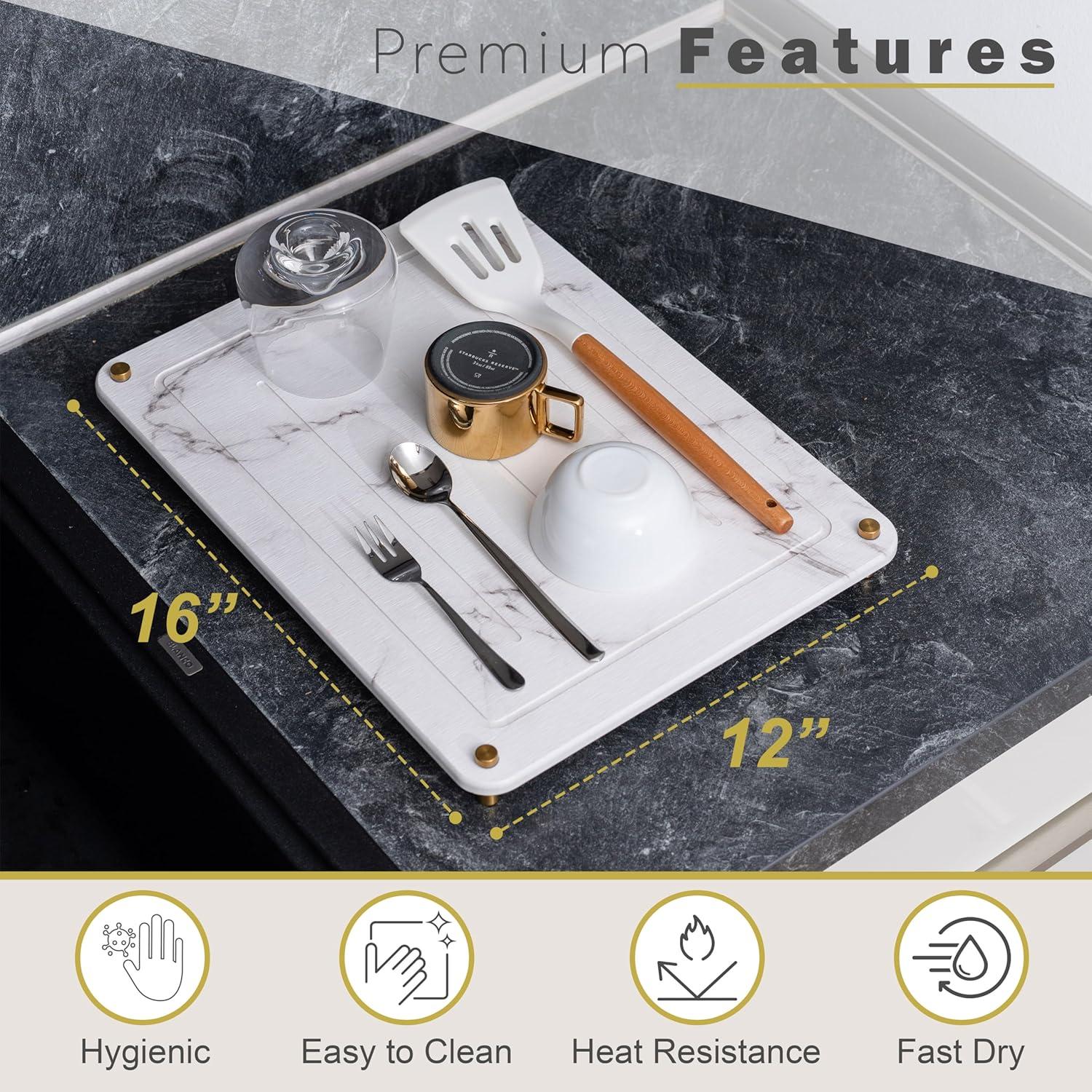 Alfombrilla de Secado de Piedra Diatomácea RD Global 30x40cm