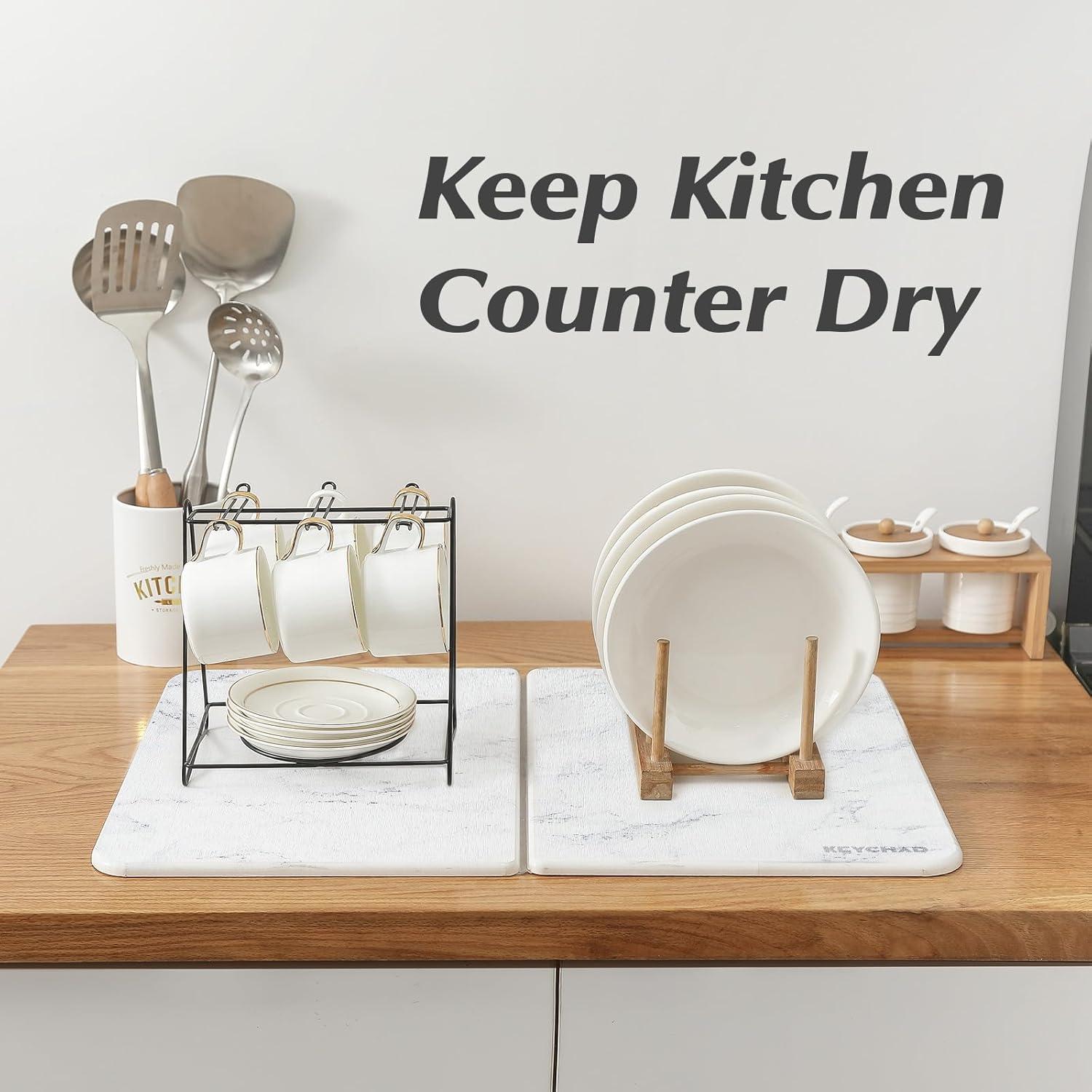 Alfombrilla de Secado de Platos KEYCHAD 56.8x37.6 cm Diatomita