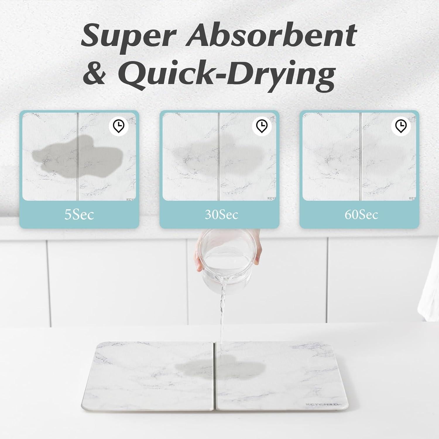 Alfombrilla de Secado de Platos KEYCHAD 56.8x37.6 cm Diatomita