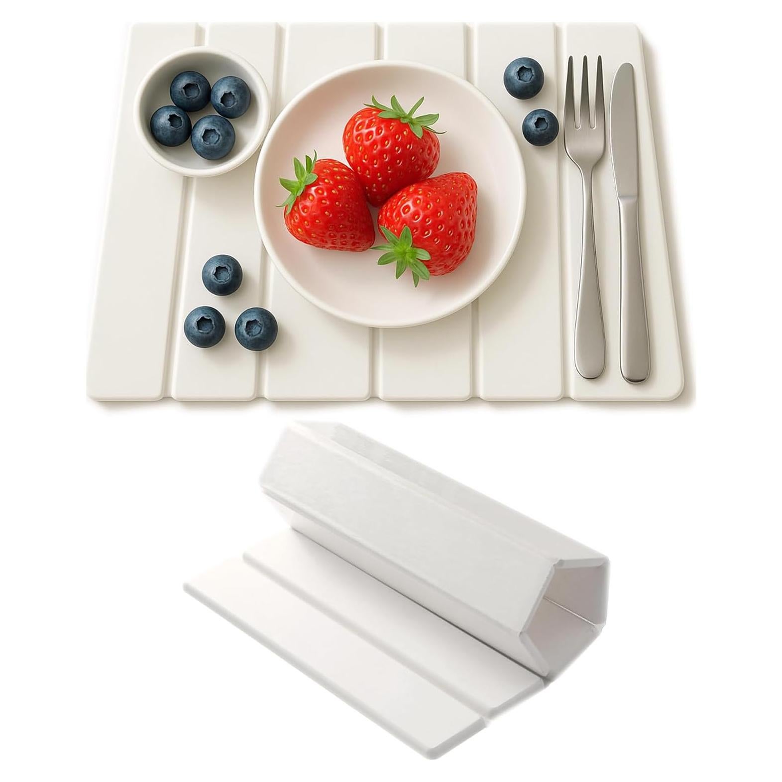 Alfombrilla de Secado de Platos Ayedvan 40.6 x 30.5 cm Plegable