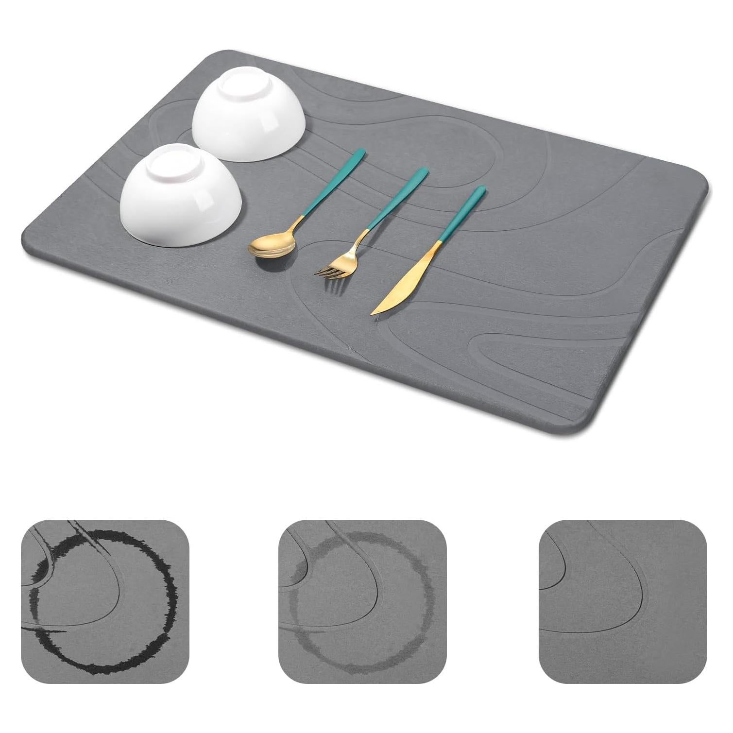 Alfombrilla de Secado de Piedra Diatomita GX 61x40.6cm Antideslizante