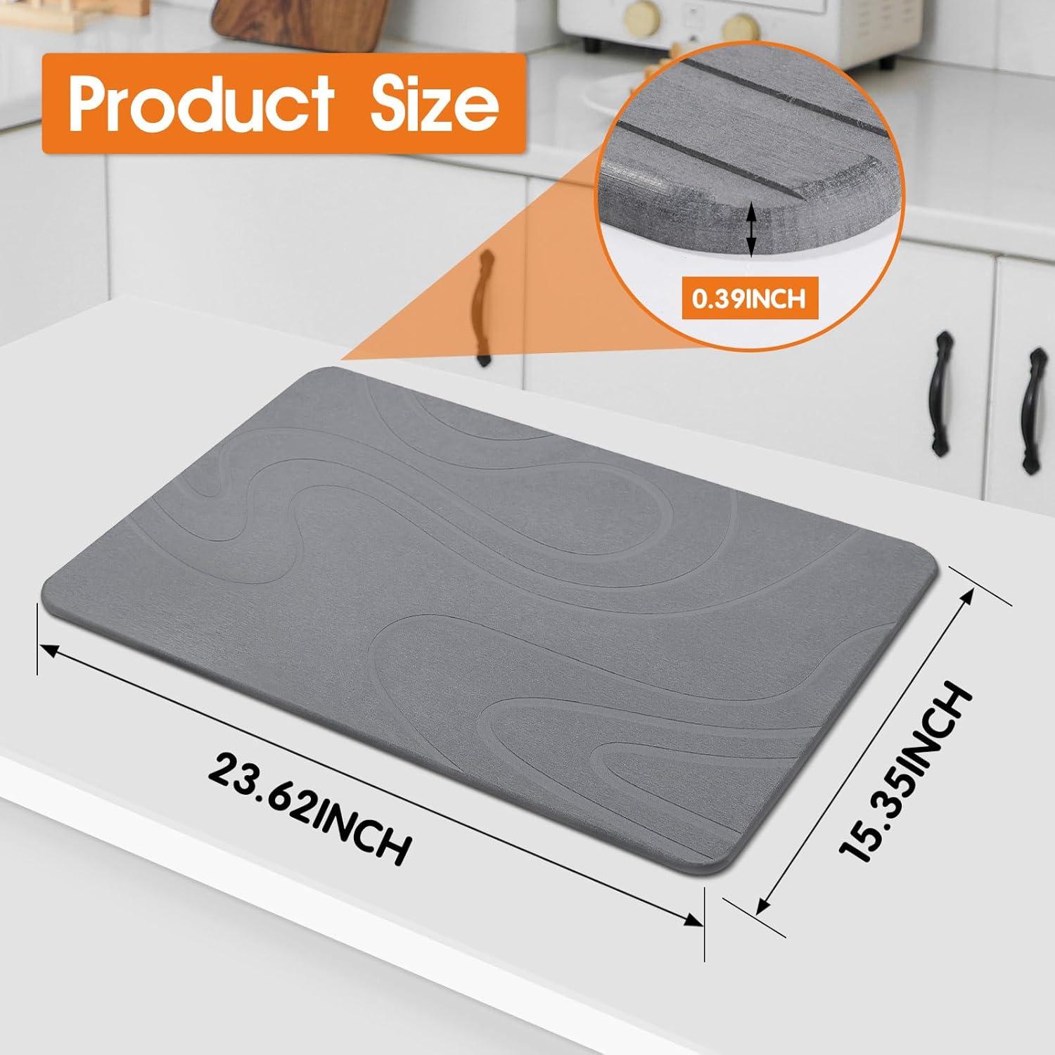 Alfombrilla de Secado de Piedra Diatomita GX 61x40.6cm Antideslizante