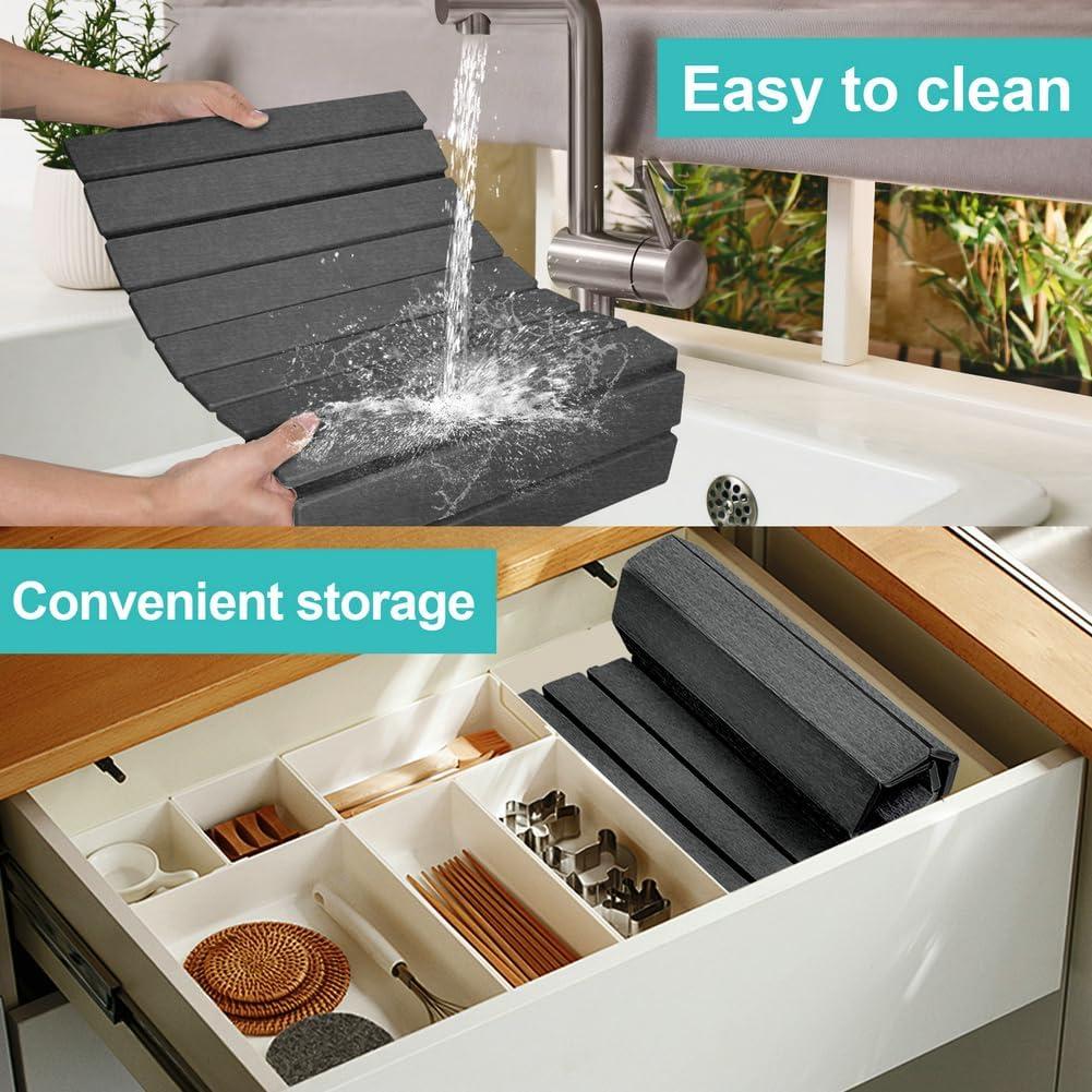 Alfombrilla de Secado PEOUWNES 61x41 cm Diatomácea Gris