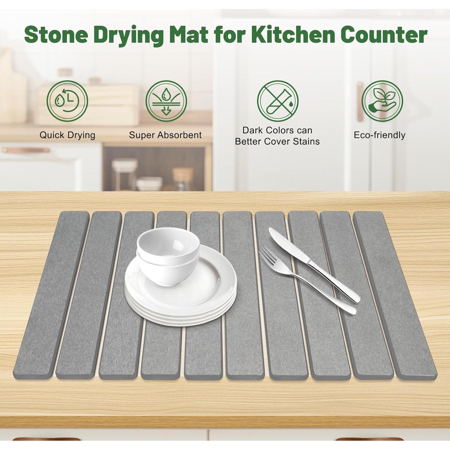 Alfombrilla de Secado de Piedra Hobychild 61x40.6 cm Ecológica