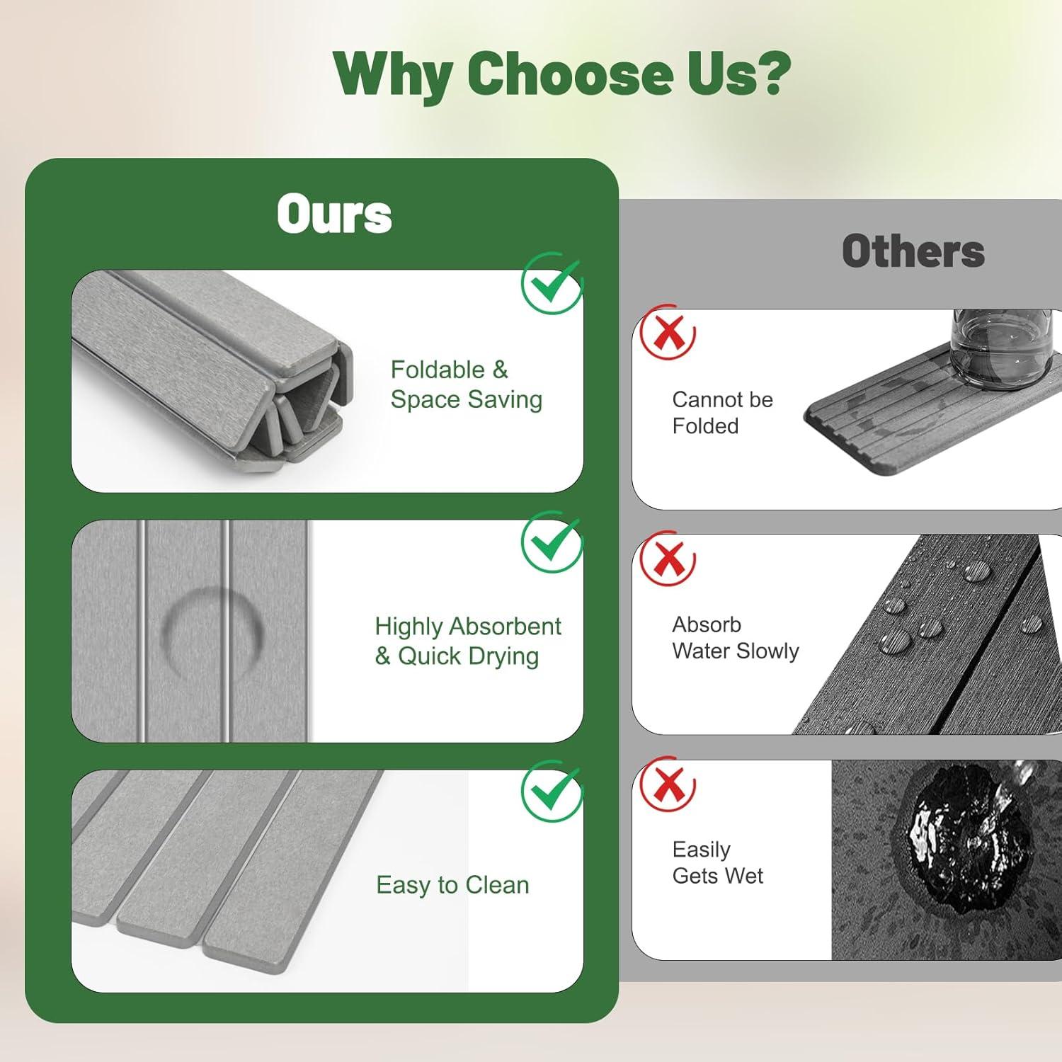 Alfombrilla de Secado de Piedra Hobychild 61x40.6 cm Ecológica