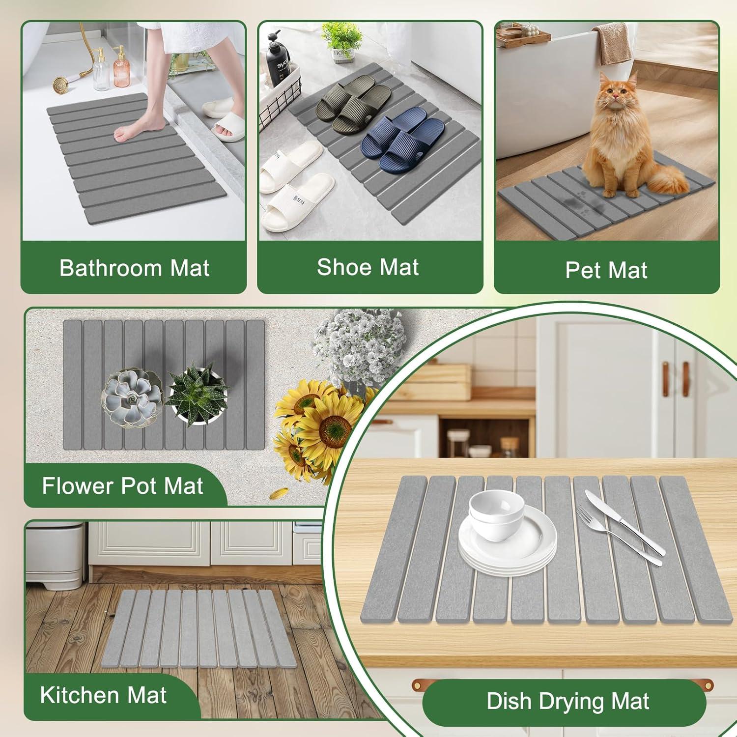 Alfombrilla de Secado de Piedra Hobychild 61x40.6 cm Ecológica