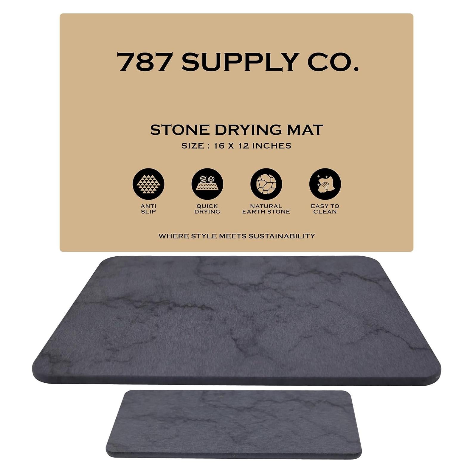 Alfombrilla de Secado de Piedra 39.9x29.7cm Antideslizante J.B.