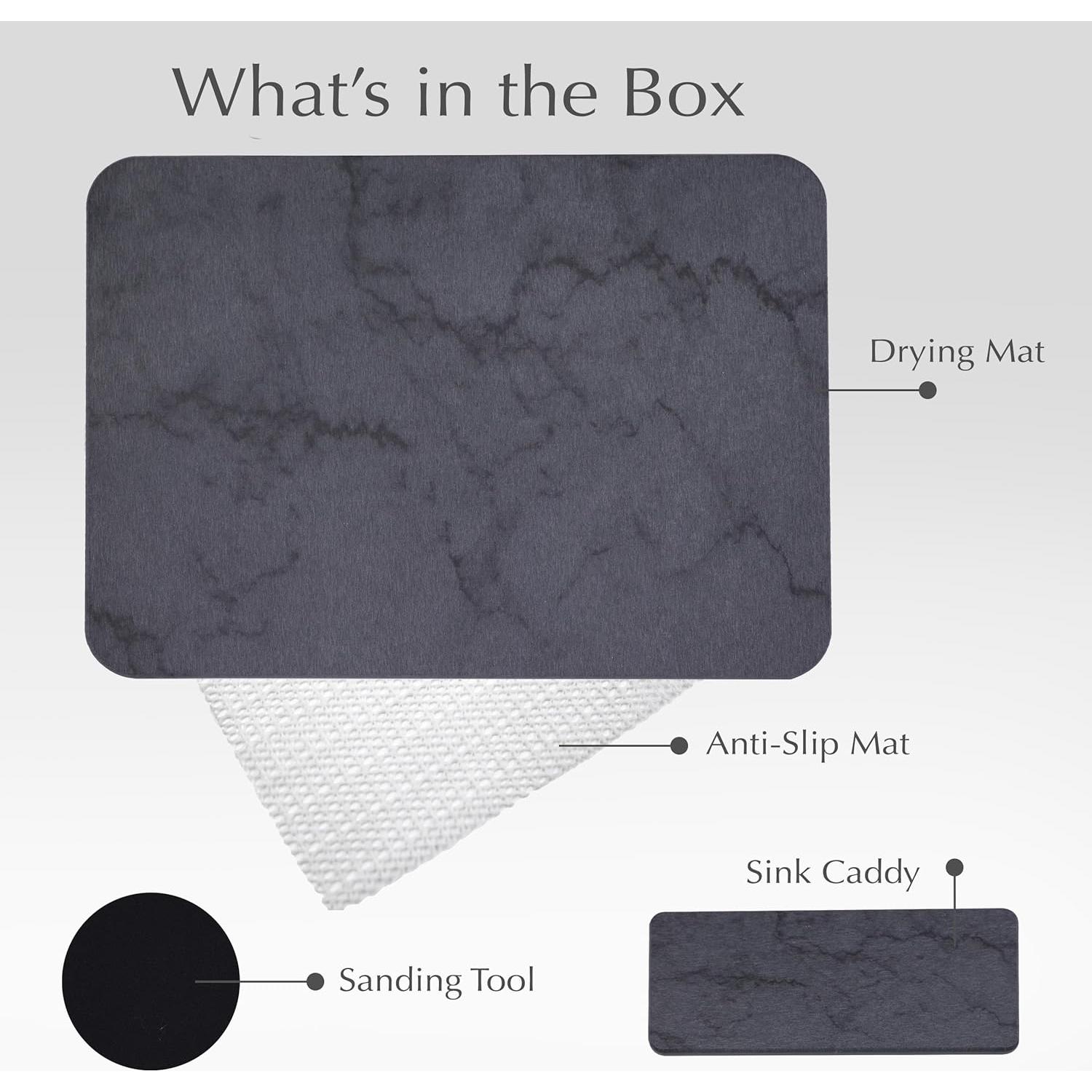 Alfombrilla de Secado de Piedra 39.9x29.7cm Antideslizante J.B.