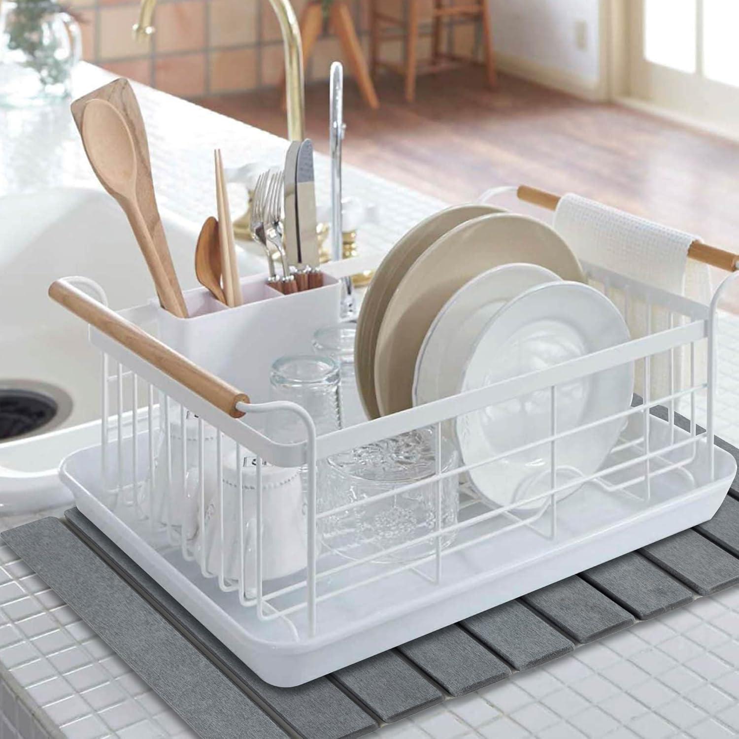 Alfombrilla Plegable de Diatomeas para Secar Platos 61x41cm