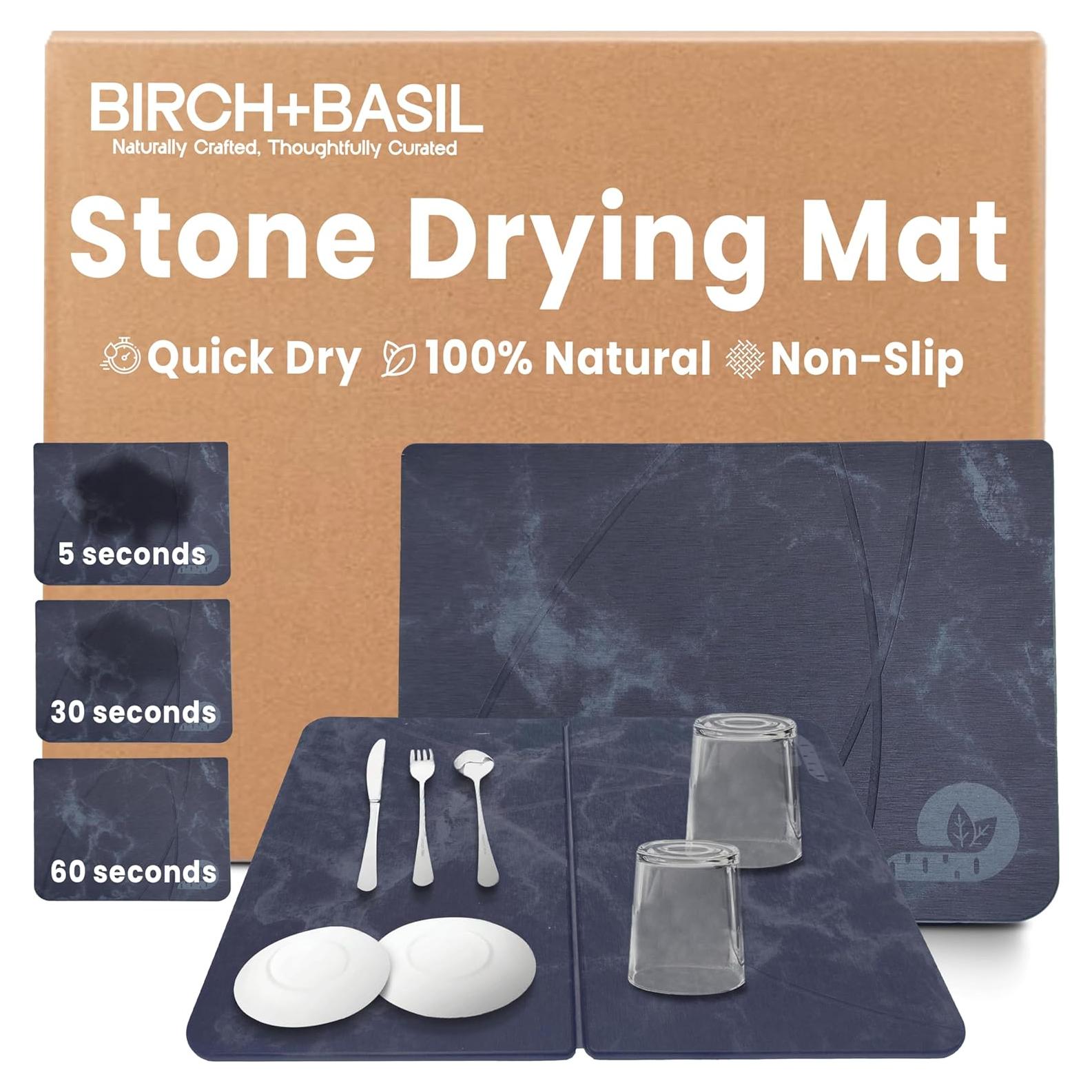 Alfombrilla de Secado Diatomácea SixCol 60x40 cm Negra