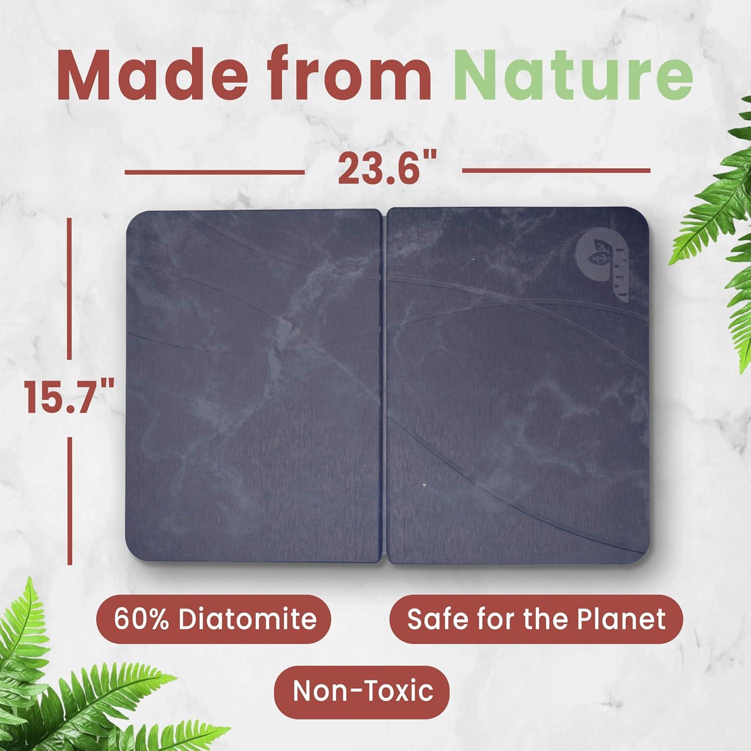 Alfombrilla de Secado Diatomácea SixCol 60x40 cm Negra