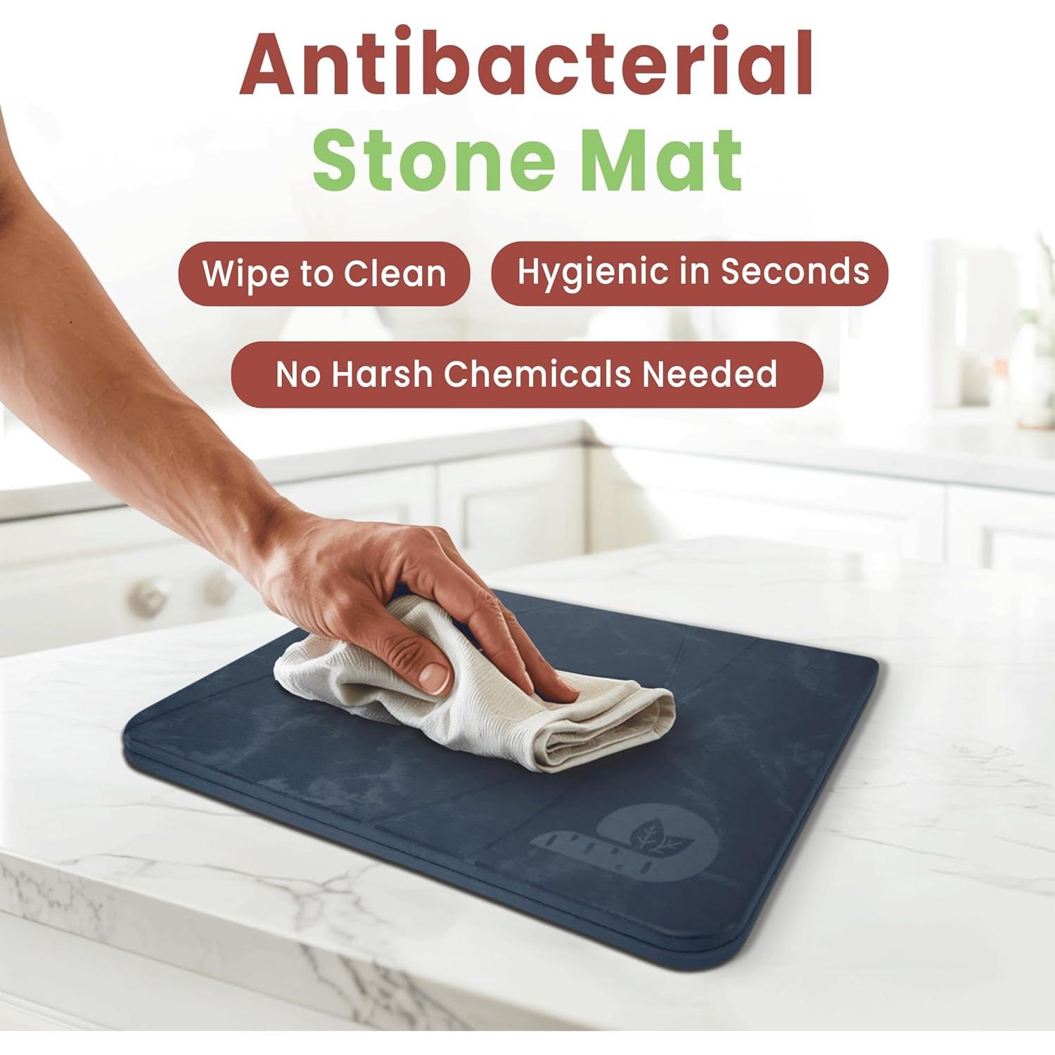 Alfombrilla de Secado Diatomácea SixCol 60x40 cm Negra