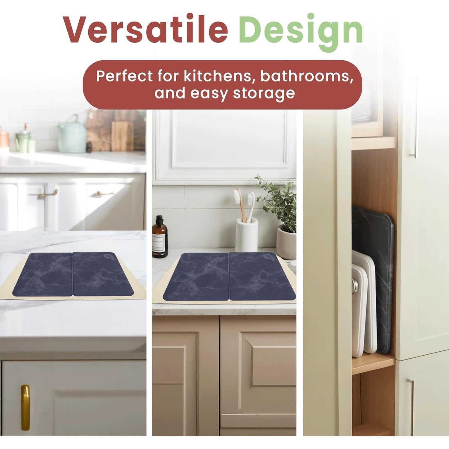 Alfombrilla de Secado Diatomácea SixCol 60x40 cm Negra