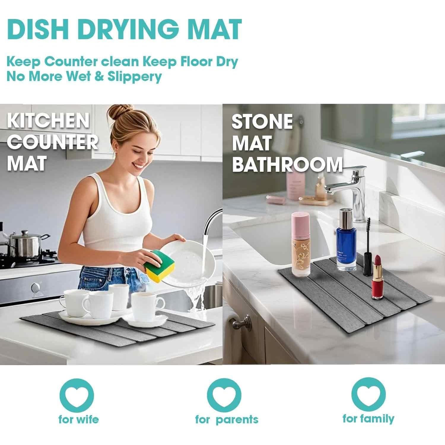 Alfombrilla de Tierra Diatomácea HAOIVE 40.64x30.48cm Antideslizante